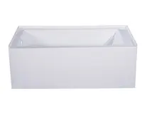 Parlak beyaz önlük küvet tarafından TASORO - Premium küvet konut banyo, sol yan drenaj olmadan süzgeç