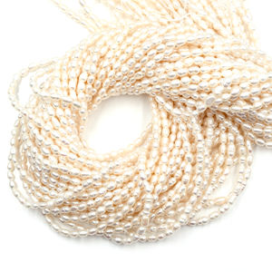 Perles à facettes ovales en acier inoxydable, perles d'eau douce, de 5 à 6 MM - Product Image 4