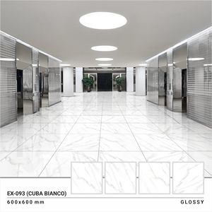 Nouveaux carreaux de marbre blanc poli brillant blanc céramique porcelanto carreaux de sol en porcelaine et et carreaux de céramique du principal fournisseur - Product Image 3