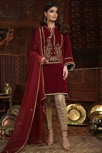 LATEST--DESIGNER-ELEGANT-ON-EMBROIDERY KAMEEZ, élégant PANT--DRESS avec belle main ZARDOZI travail --- pour la fête/quotidien BASE = 2021 - Product Image 2