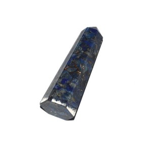 Lapis Lazuli Agate <b>Orgonite</b> Obelisk Point with Feng Shui Carved Engraved Design for EMF Protection - Product Image 1