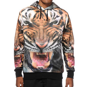 Pull à capuche en polaire avec image imprimée de tigre, pull confortable de haute qualité, taille et couleur personnalisées - Product Image 1