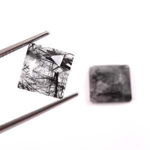 พลอยเหลี่ยมเหลี่ยมเหลี่ยมเพชรพลอยขนาด10X10มม. สำหรับทำเครื่องประดับราคาส่งหินควอตซ์ที่ผ่านการรับรองจากธรรมชาติโรสคัท - Product Image 1