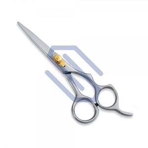 กรรไกรตัดผมใบมีดตรงสำหรับร้านตัดผมมืออาชีพมีดโกนเพื่อความงามกรรไกรปลายแหลมด้ามจับเป็นยางสแตนเลส - Product Image 1