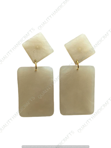 Pendientes de resina con incrustaciones en forma de corazón para mujer, aretes llamativos, joyería de moda para mujer, artesanías de calidad - Product Image 4