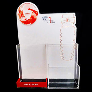 Présentoir de comptoir en acrylique transparent pour magazines Flyers Brochures Dépliants - Product Image 2