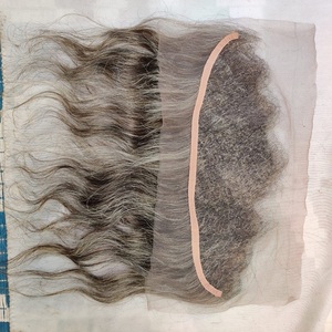 Extensiones de cabello humano Natural, sin Color, sin pelo sintético, de la mejor calidad, Color gris, sal y pimienta, a precio de fábrica - Product Image 3