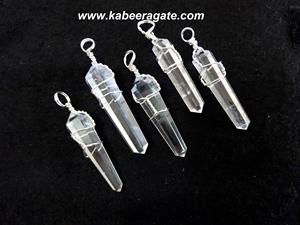 จี้เงินประดับคริสตัลควอตซ์แบบสายสองจุดเครื่องประดับอัญมณีสไตล์ศาสนา - Product Image 2