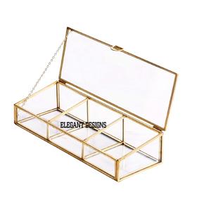 กล่องเครื่องประดับโลหะสามช่องชุบทองราคาไม่แพงกล่องเครื่องประดับแฟชั่นใหม่คลาสสิก - Product Image 1