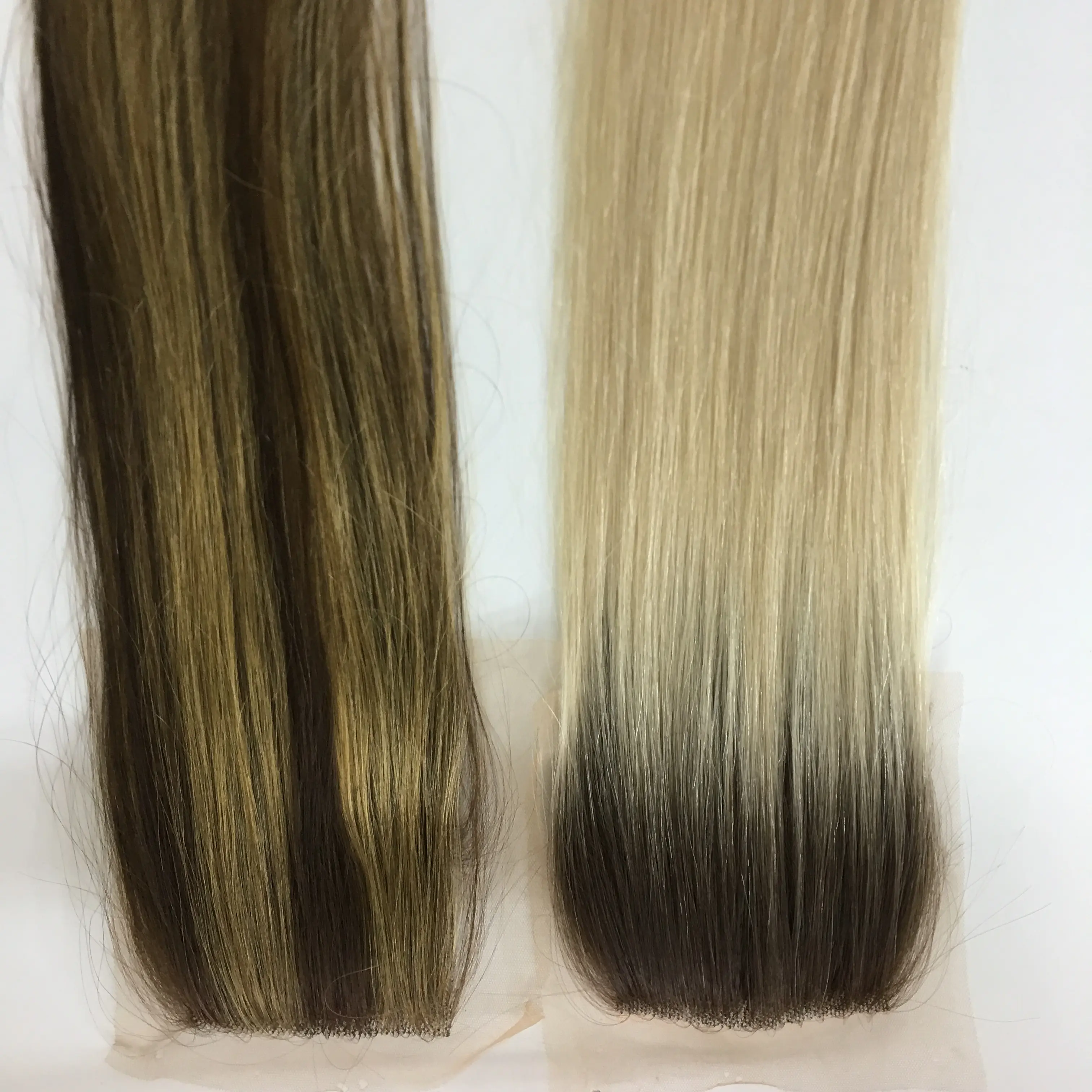 Giá tốt nhất tự nhiên màu đen blonde màu chịu mài mòn cao sợi xương thẳng tóc tổng hợp bó với đóng cửa từ việt nam