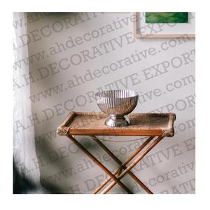 Florero decorativo de lujo para restaurante ecológico de boda tradicional de acero inoxidable pulido a mano con acabado plateado brillante - Product Image 3