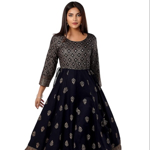 Imprimé Kurtis Dames Coton Rayonne Imprimé Femmes Dernière Conception De Mode Prêt À Porter Bas Prix Robe En Gros Attrayant Mode Alphanumero - Product Image 1