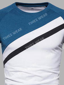 Camiseta de manga raglán personalizada para hombre, informal, de alta calidad, con Panel de contraste - Product Image 2