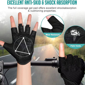 Meilleurs hommes demi-doigts gants de cyclisme usine personnalisé respirant Gel rembourré vélo gants de vélo - Product Image 5