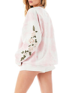 <b>Top</b> Trend Hot Sale Customize <b>Women</b> New Arrival High Quality Light <b>Pink</b> Tie Dye Printed Sweatshirts - Product Image 2