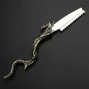 Rasoir à lame unique en acier inoxydable pour hommes avec poignée en forme de dragon pliable pour l'ensemble de Shaving-10pcs Signal de soins personnels - Product Image 5
