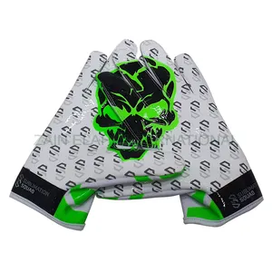 Gants de récepteur de Football personnalisés, bon prix marine, avec Logo de palmier, décoratifs - Product Image 1