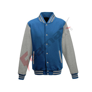 OEMขายส่งที่กำหนดเองผ้าฝ้ายผู้ชายจดหมายแจ็คเก็ต - Product Image 3