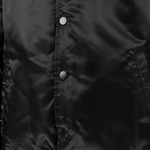 Chaqueta Bomber Reversible Informal Personalizada al por Mayor, Chaqueta de Satén Delgada y Suave con Decoración de Botones, 100% Poliéster, Talla Grande - Product Image 4