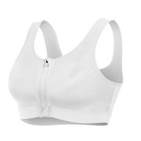 Vêtements de sport de marque pour femmes, sexy, décolleté en V profond, découpe laser, étiquette privée, fermeture éclair, soutien-gorge