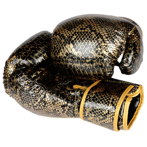 Guantes de Boxeo Personalizados de Diferentes Colores, Textura de Piel de Serpiente, Cierre de Gancho y Bucle, Correa de Muñeca con Logotipo Personalizado, Hechos de Cuero - Product Image 1