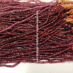 La creación de joyas, 2mm, 4mm, piedra de espinela roja Natural, cuentas de piedras preciosas Rondelle facetadas, hebra IGI, fabricación de joyas certificadas - Product Image 1