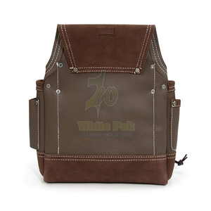 Bolsas de herramientas de cuero profesionales al por mayor con decoración de cadena de logotipo personalizado - Product Image 2