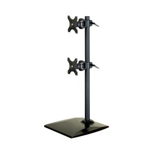 Support double pour écran LCD Hauteur réglable Moniteur vertical de bureau pivotant Construction durable Fourniture de bureau Standard - Product Image 1