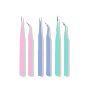Pincettes antistatiques colorées pour Extension des cils, en acier inoxydable, beauté, Kit de maquillage, outils de réparation, 20 pièces - Product Image 1