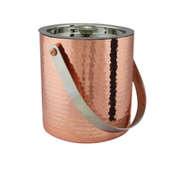 Seau à glace en acier inoxydable, pour glace, en cuivre et en acier inoxydable, Design personnalisé, en forme de seau, refroidisseur de bouteille de bière, 1 pièce