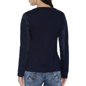 Dernier modèle Manteau d'hiver matelassé à manches longues pour femmes Veste en jean doublée de laine Poches personnalisable Couleur noir bleu pour femmes - Product Image 2