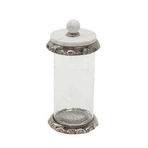 Bocaux de stockage modernes en verre et métal PC, ustensiles de cuisine, boîtes décoratives pour la nourriture et le thé, boîte à eau de fantaisie pour l'Inde - Product Image 2