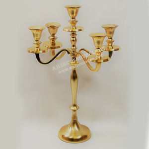 Handmade 5-Arm Aluminum Candelabra Shiny Finished Square Metal <b>Candle</b> Holder Wedding Table Top Tabletop Centerpiece Tabletop - Product Image 6