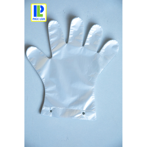 ถุงมือแบบใช้แล้วทิ้งใส PE HDPE LDPE มีการออกแบบให้มีลายนูนผ่านการรับรอง CE สำหรับฤดูร้อนเป็นมิตรต่อสิ่งแวดล้อม - Product Image 2