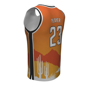 Diseño de uniforme de baloncesto personalizado al por mayor, último diseño único de camiseta de baloncesto estadounidense OEM, rojo. - Product Image 2