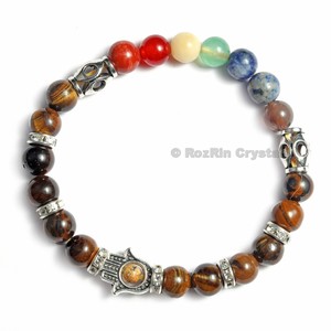 Supplier of <b>Chakra</b> Hamsha <b>Bracelets</b> With Tiger Eye : <b>Chakra</b> Hamsha <b>Bracelets</b> With Tiger Eye For Sale - Product Image 1