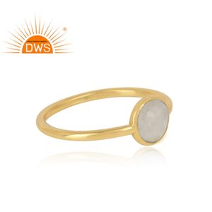 Best Selling 2026 Sterling Silver Natural Rainbow <b>Moon</b> Stone Gemstone Stackable <b>Ring</b> for Women Jewelry Manufacturer - Product Image 4