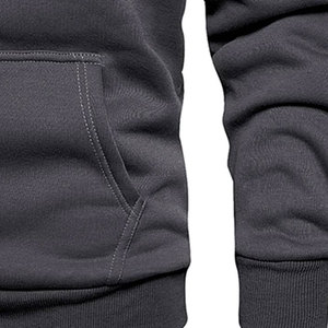 Nuevas Sudaderas de Forro Polar para Hombre, Ajustadas, Lisas, Antiarrugas, Transpirables, con Logotipo Personalizado para Venta al por Mayor - Product Image 6