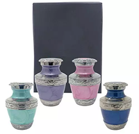Centre de mariage en métal, 4 pièces, Style américain, pour conserver un cercueil en métal, petites pièces blanches, conception papillon