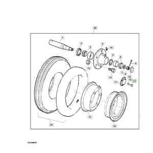 Pièce de tracteur JD Numéro de pièce de vis 19M10016 Composant de remplacement en métal durable à tête hexagonale pour machines agricoles - Product Image 3