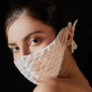 2025 nuevos y hermosos accesorios para la cara con perlas cuentas de cristal y un impresionante bordado Zardozi para fiestas y bodas - Product Image 1