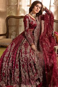 2021 Wedding Traditional Silk Dress Designer Maroon Lehenga <b>Blouse</b> Elegant Dupatta Beautiful Embroidery Zardozi Work High - Product Image 2