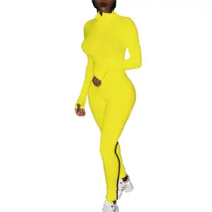 Для женщин, комплект весна-осень обтягивающая одежда, длинный рукав, с круглой горловиной, комбинезон Высокое качество индивидуальный логотип на заказ цвет размер цена