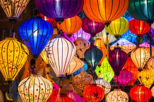 Linternas de seda vietnamita para decoración de Festival de Año Nuevo, linternas de seda hechas a mano (Lee Tran: + 84987731263), 99 DATOS dorados - Product Image 6