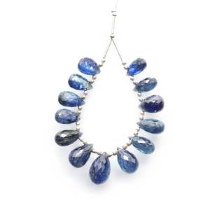 Handmade Blue Kyanite Faceted Pear Shape <b>Beads</b> High Quality Briolette <b>Stone</b> <b>Beads</b> for Jewelry Making-Wholesale - Product Image 3