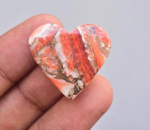 Arizona Turquoise Heart Cabochon Wholesale Turquoise Heart Shape Gemstone Sponge Coral With Copper Turquoise Heart Cabochon - Product Image 5
