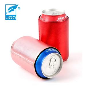UOO-Bolsa enfriadora de tela de poliéster de neopreno con aislamiento Delgado, plegable, resistente al agua, soporte para paquete de latas rechoncho, sublimación impresa, 12oz - Product Image 4