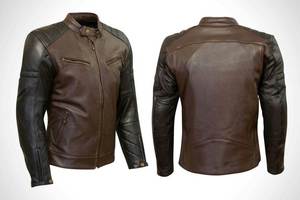 Vestes en cuir originales pour hommes, blouson bouffant en cuir de vache, - Product Image 4