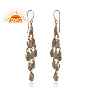 ต่างหูระย้าประดับพลอยลาบราดอไรต์ธรรมชาติ เงินแท้ 925 คุณภาพดีที่สุด ปี 2026 สำหรับผู้หญิง จากผู้ผลิตเครื่องประดับ - Product Image 1