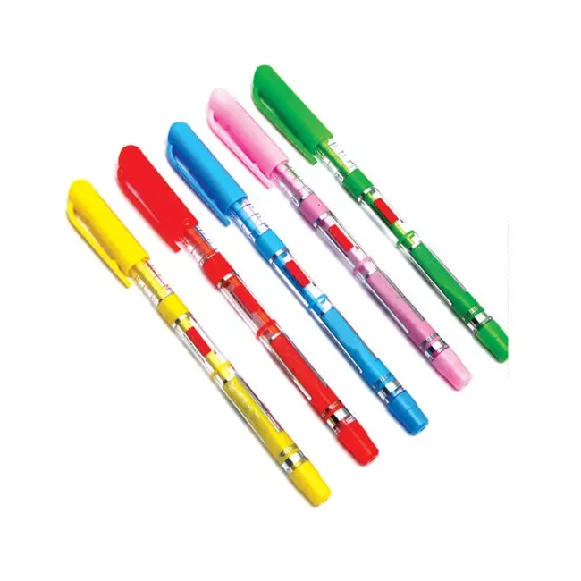 最高の直接充填ボールペン (5個入り) さまざまな色で利用可能赤青ピンク黒スタイリッシュな外観